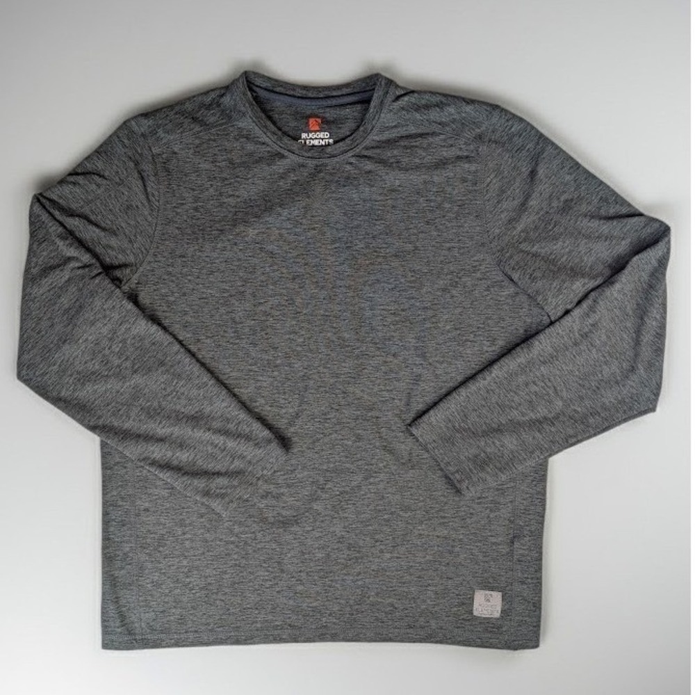 Rugged Elements Durable Utility Long Sleeve Shirt Men's L Gray Base Layer